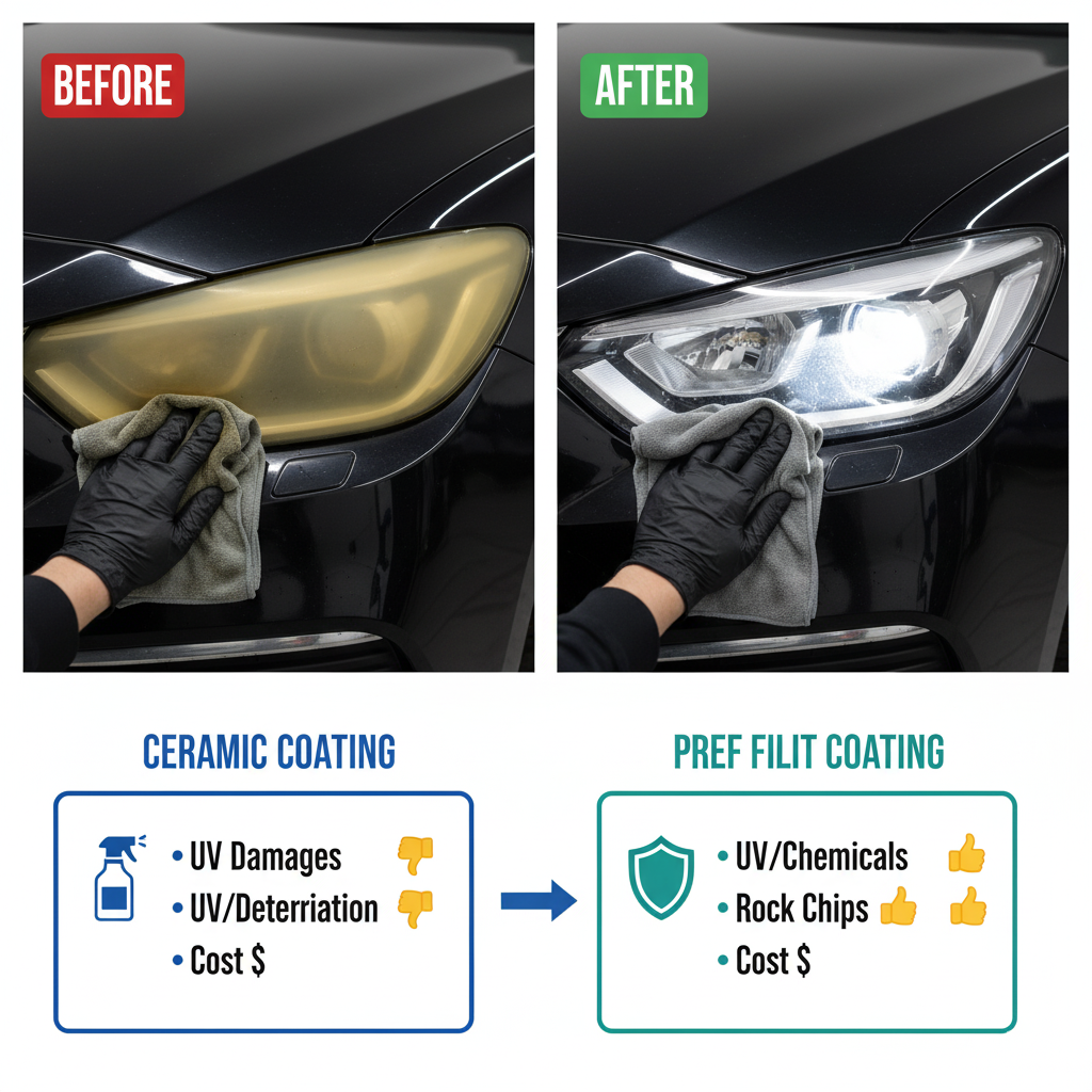 Can You Ceramic Coat Headlights? created by carglowguide 